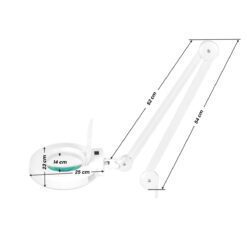 Suurennuslasivalaisin LED S4 + lattiajalusta