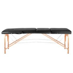 Taitettava puinen hierontapöytä COMFORT, 3 segmenttiä, musta Taitettava puinen hierontapöytä COMFORT, 3 segmenttiä, musta