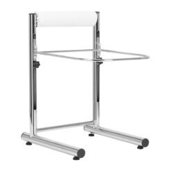 Jalkavati pyörällisellä telineella, kromi.