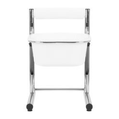 Jalkavati pyörällisellä telineella, kromi.