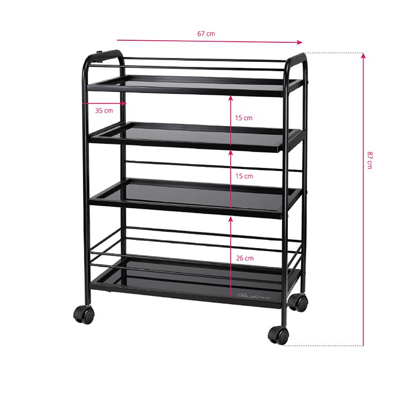 Pro Ink 1015 tatuointityökärry, musta Pro Ink 1015 tatuointityökärry, musta