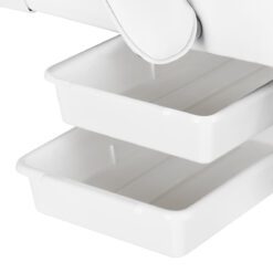 SILLON hoitotuoli, 2 lokerolla, valkoinen.