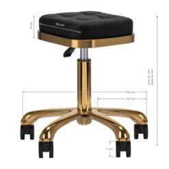 Työjakkara M-1645 kulta/musta