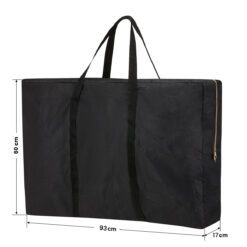 Alumiininen taitettava hierontapöytä, 2 segmenttiä, musta