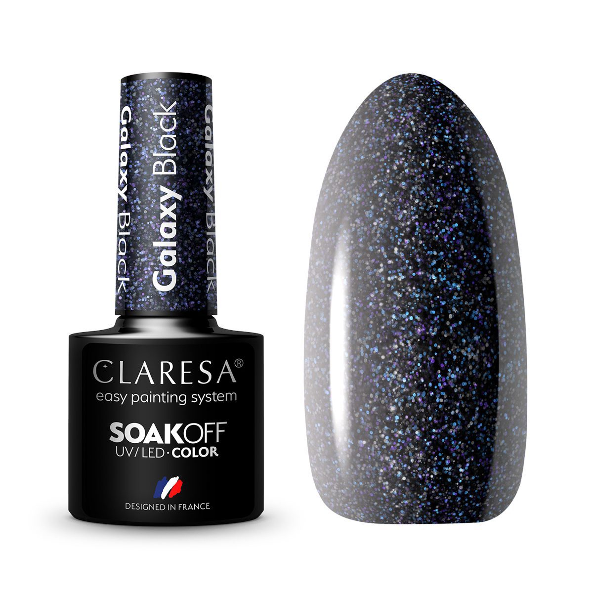 CLARESA GALAXY BLACK hybridilakka, 5 ml CLARESA GALAXY BLACK hybridilakka, 5 ml