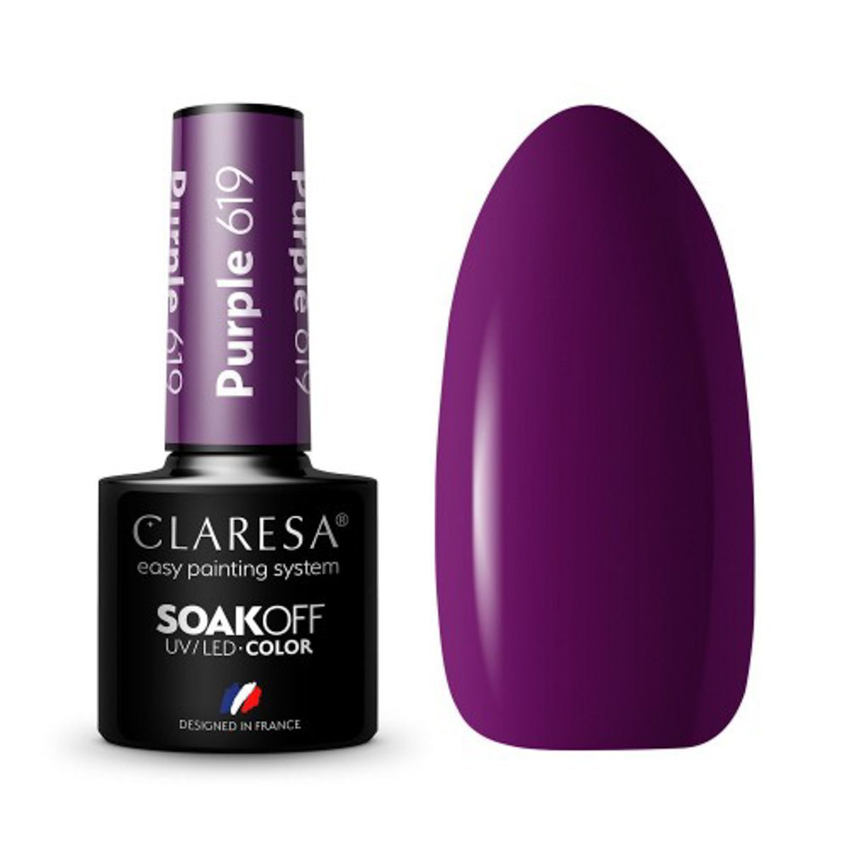 CLARESA PURPLE 619 hybridilakka, 5 ml CLARESA PURPLE 619 hybridilakka, 5 ml