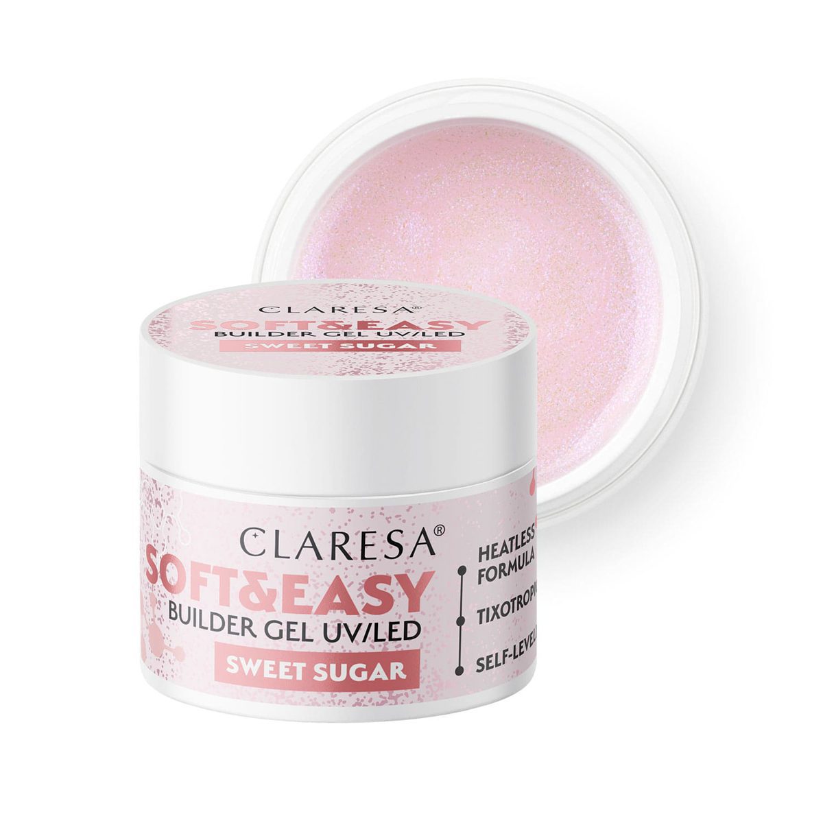 Claresa SOFT&EASY Builder Gel Sweet Sugar, rakennusgeeli, 45 g Claresa SOFT&EASY Builder Gel Sweet Sugar, rakennusgeeli, 45 g