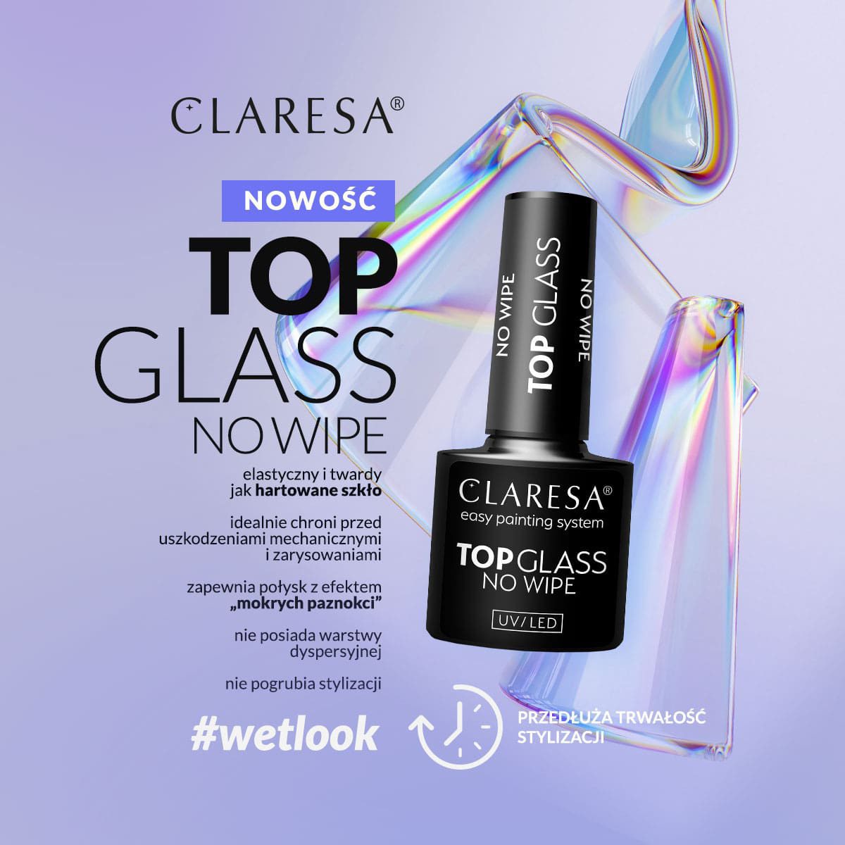 CLARESA Top Glass No wipe 5g CLARESA Top Glass No wipe 5g