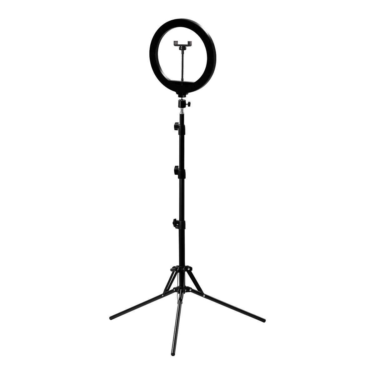 GLOW rengasvalo 10″ bsc 10W jalustalla GLOW rengasvalo 10" bsc 10W jalustalla