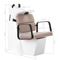 Kampaamon pesupaikka Porto BM harmaa/musta