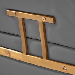 Kampaamotuoli Porto GM harmaa/kulta