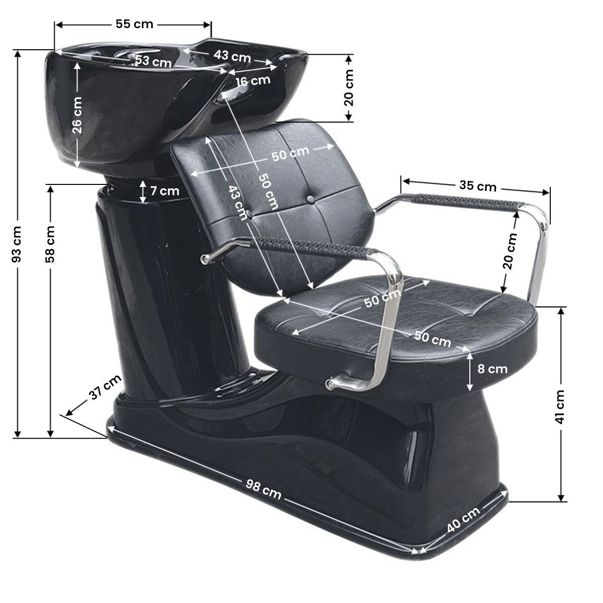 Pesupaikka Gabbiano Vigo, musta Pesupaikka Gabbiano Vigo, musta