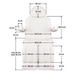 Sähköinen jalkahoitotuoli Azzurro 708BS Pedi Pro Exclusive, 4 moottoria, lämmityksellä