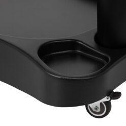 Azzurro pedikyyrivadin jalusta musta