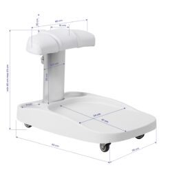 Azzurro pedikyyrivadin jalusta valkoinen