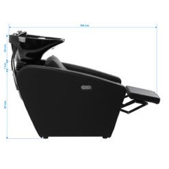 Gabbiano Emma kampaamon pesupaikka sähköisellä jalkatuella musta