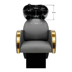 Gabbiano Malaga kampaamon pesupaikka, musta/harmaa/kulta