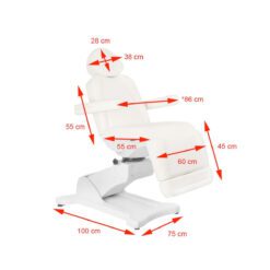 Hoitotuoli AZZURRO 869A kääntyvä, 4 moottoria, valkoinen