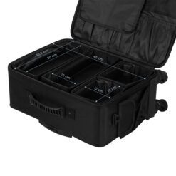 Kampaamolaukku pyörillä musta