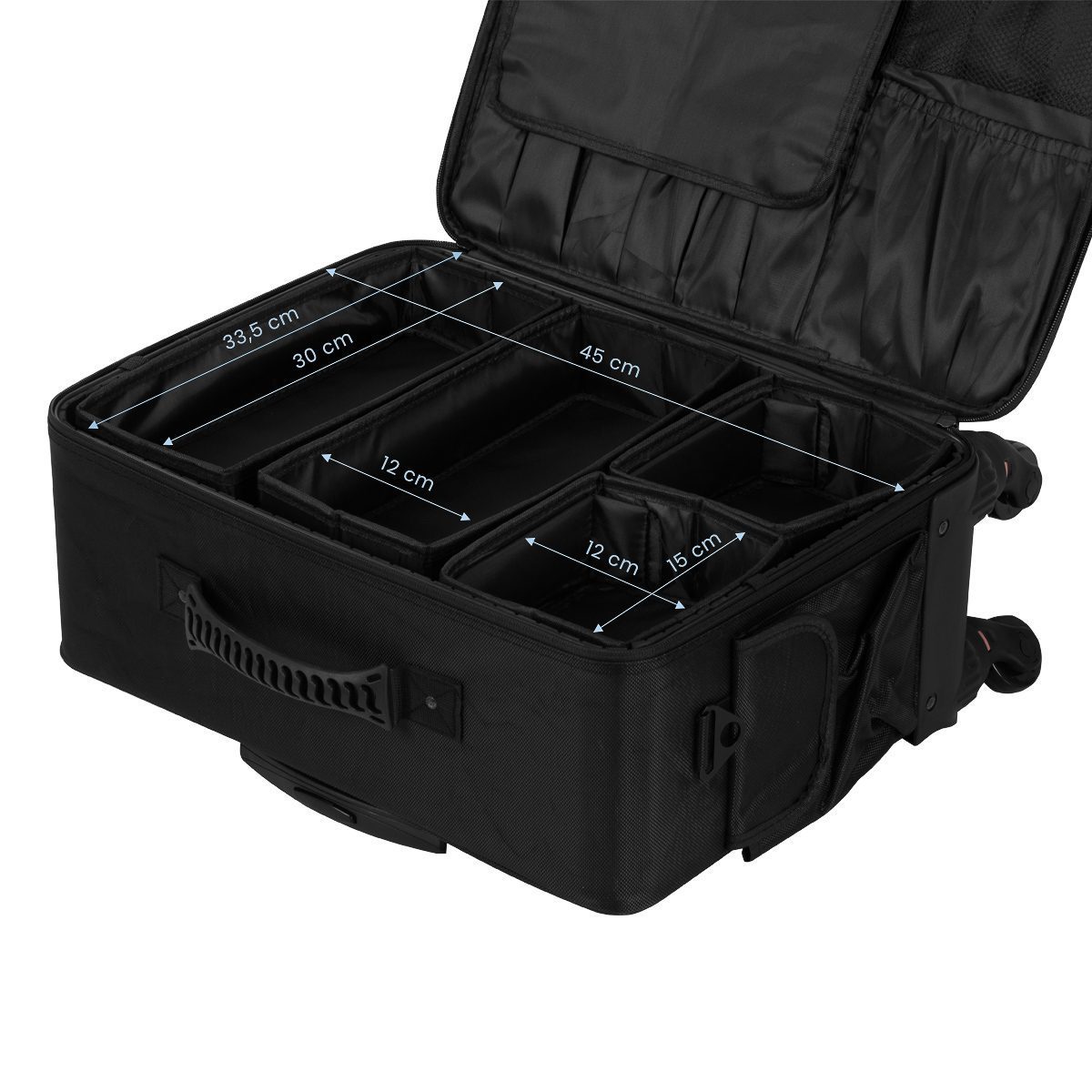 Kampaamolaukku pyörillä musta Kampaamolaukku pyörillä musta