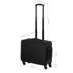 Kampaamolaukku pyörillä musta