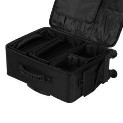 Kampaamolaukku pyörillä musta