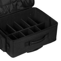 Kampaamolaukku pyörillä musta