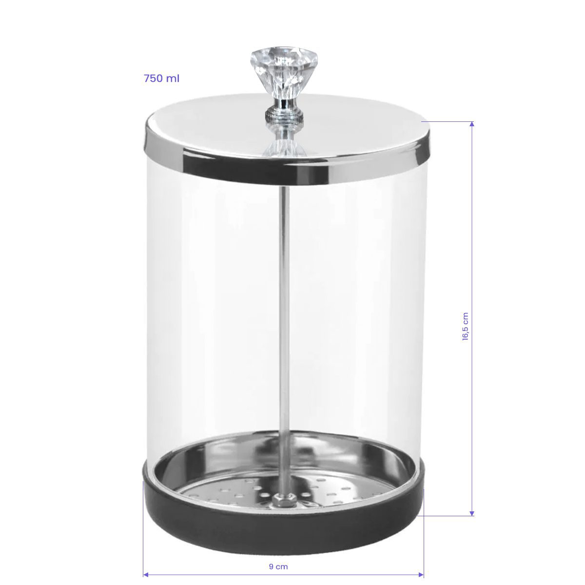 Lasisäiliö työkalujen desinfiointiin 750 ML Lasisäiliö työkalujen desinfiointiin 750 ML