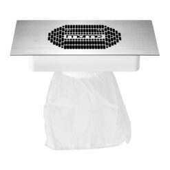 Pöytäimuri pöytään sisäänrakentamiseen, hopeanvärinen