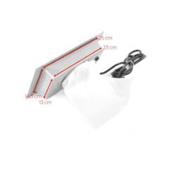 Pöytäimuri pöytään sisäänrakentamiseen, hopeanvärinen