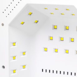 UV/LED-kynsilamppu OCHO NAILS X22 72W, langaton, valkoinen, peilipohjalla.