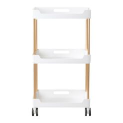 Apupöytä 127 – valkoinen / kullanvärinen