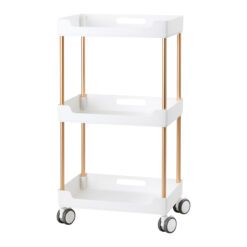 Apupöytä 127 – valkoinen / kullanvärinen