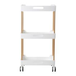 Apupöytä 127 – valkoinen / kullanvärinen