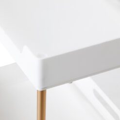 Apupöytä 127 – valkoinen / kullanvärinen