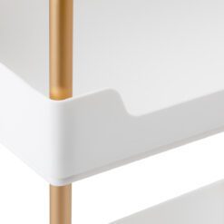 Apupöytä 127 – valkoinen / kullanvärinen