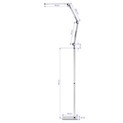 LED-hoitolamppu Yoga 22W – hopeanvärinen