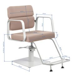 Gabbiano kampaamotuoli Porto, valkoinen–beige