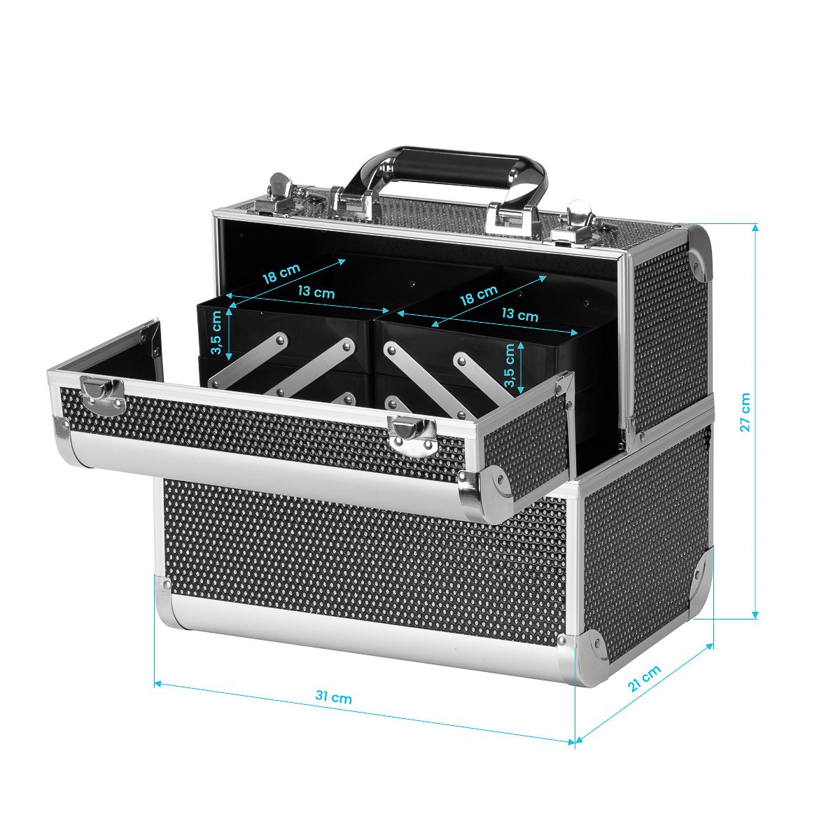 Kosmetiikkalaukku SC 44 Musta Kosmetiikkalaukku SC 44 Musta