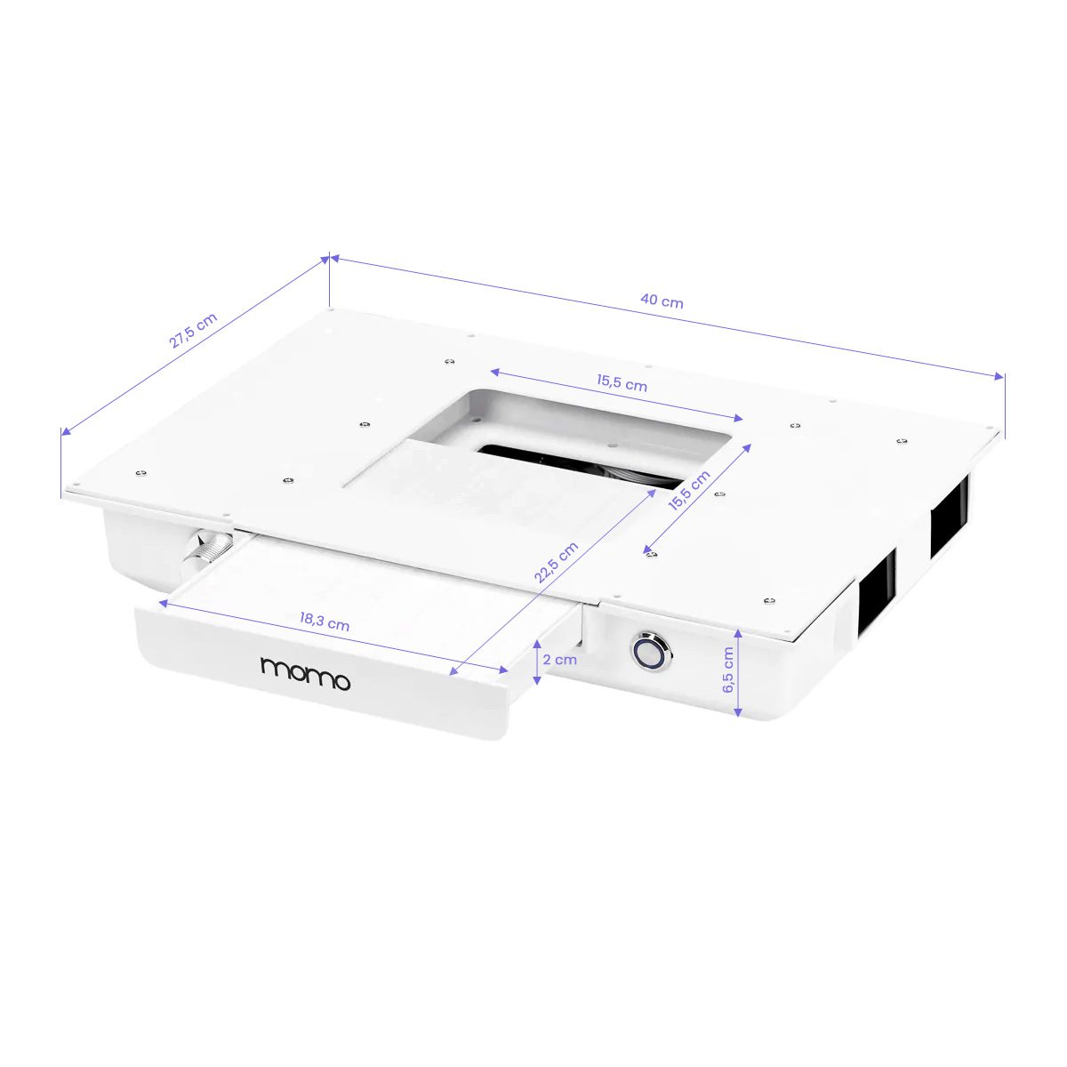 Momo 05-BL kynsipöytä pölynimurilla Momo 05-BL kynsipöytä pölynimurilla