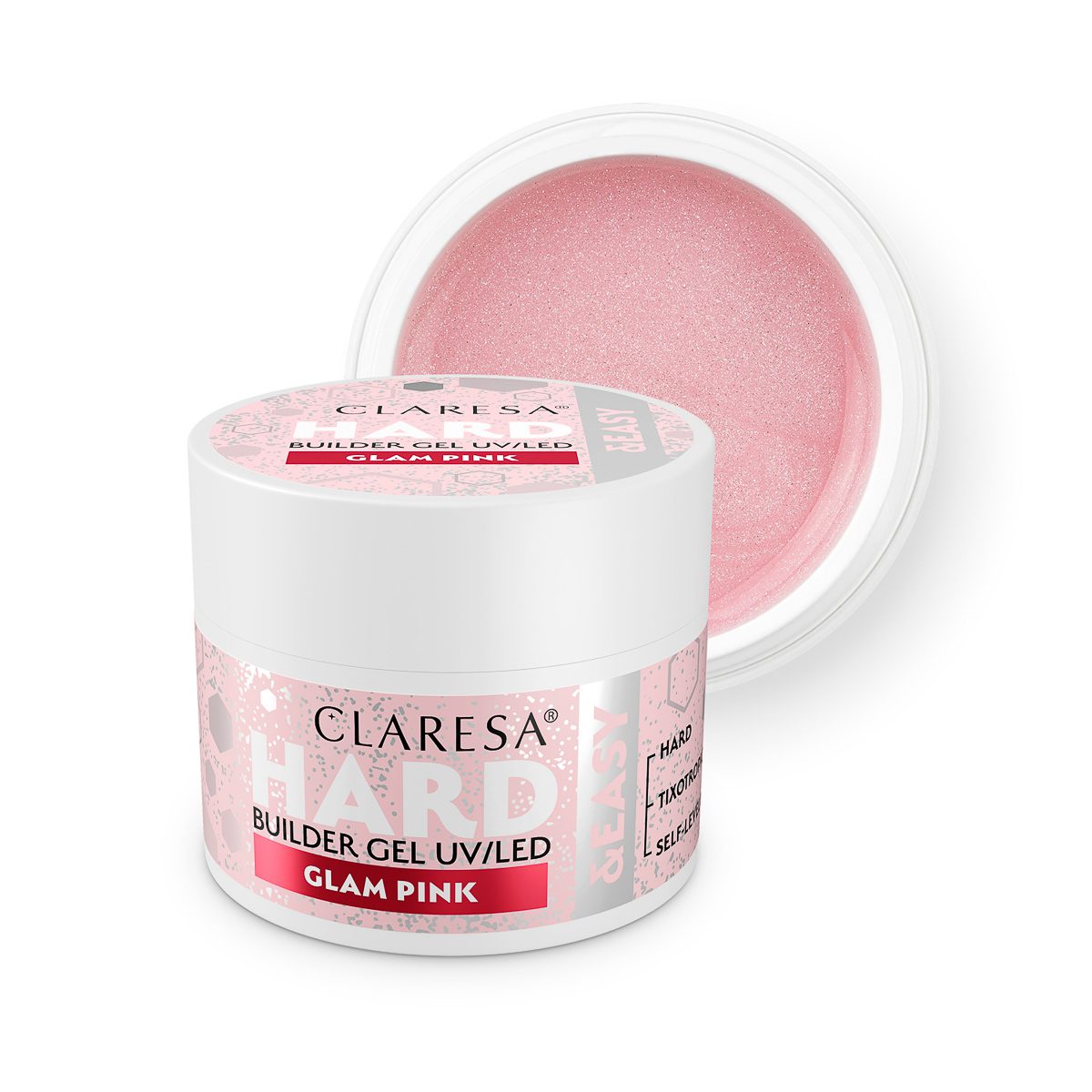 CLARESA HARD&EASY RAKENNUSGEELI Glam Pink 12g CLARESA HARD&EASY RAKENNUSGEELI Glam Pink 12g