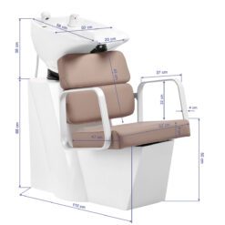 Gabbiano Porto kampaamon pesupaikka, valkoinen–beige