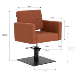 Kampaamotuoli Vitoria, ruskea