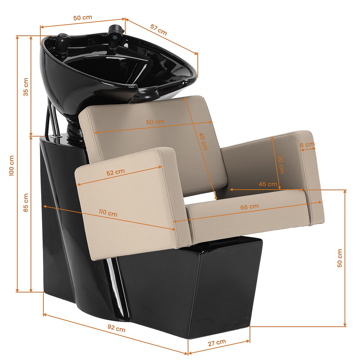 Kampaamon pesupaikka Gabbiano Vitoria, beige Kampaamon pesupaikka Gabbiano Vitoria, beige