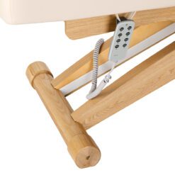 SPA-hoitotuoli Sillon Siesta, kermanvaalea, vaaleanruskea jalusta.