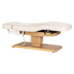 SPA-hoitopöytä Sillon Relax, kermanvaalea, vaaleanruskea jalusta