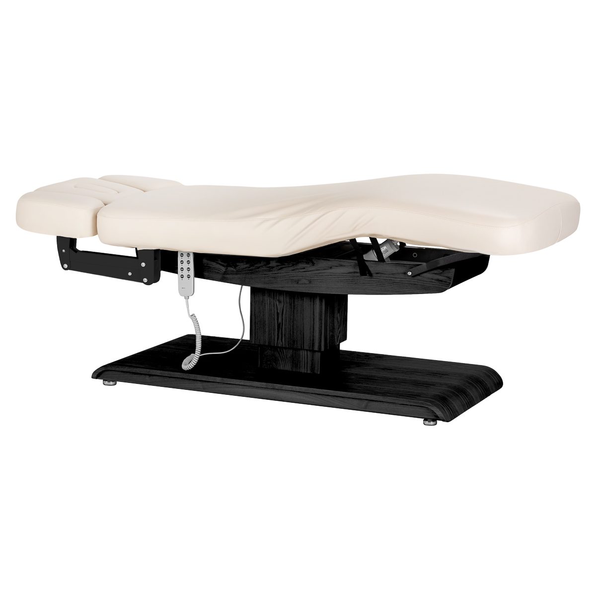 SPA-hoitopöytä Sillon Relax, kermanvaalea, musta jalusta SPA-hoitopöytä Sillon Relax, kermanvaalea, musta jalusta