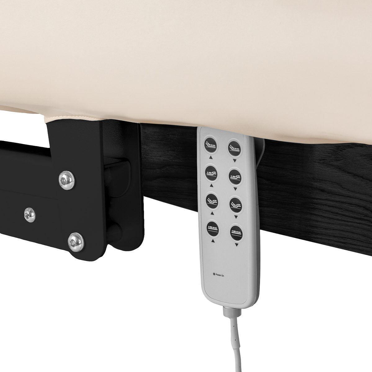 SPA-hoitopöytä Sillon Relax, kermanvaalea, musta jalusta SPA-hoitopöytä Sillon Relax, kermanvaalea, musta jalusta