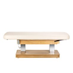 SPA-hoitopöytä Sillon Comfort, kermanvaalea, vaaleanruskea jalusta