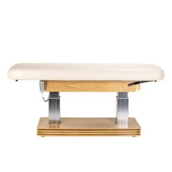 SPA-hoitopöytä Sillon Comfort, kermanvaalea, vaaleanruskea jalusta